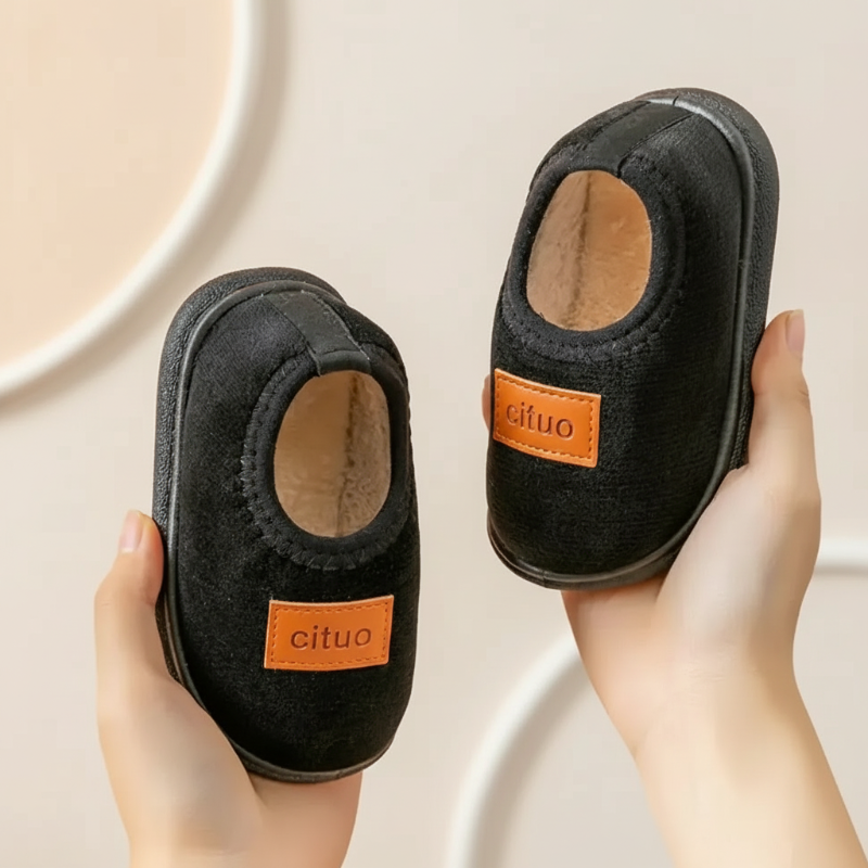 Pantoufles d’hiver douces pour enfants avec semelle antidérapante, doublure chaude, confort, chaussures d’intérieur pour tout-petits et enfants d’âge préscolaire | Sansoti