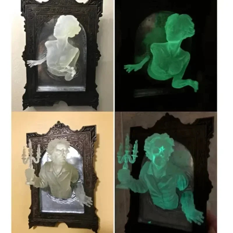 Gothic Hand Wall Decoration with Frame Border - Resin Ghost Figure with Glowing Effect for Halloween | Sansoti