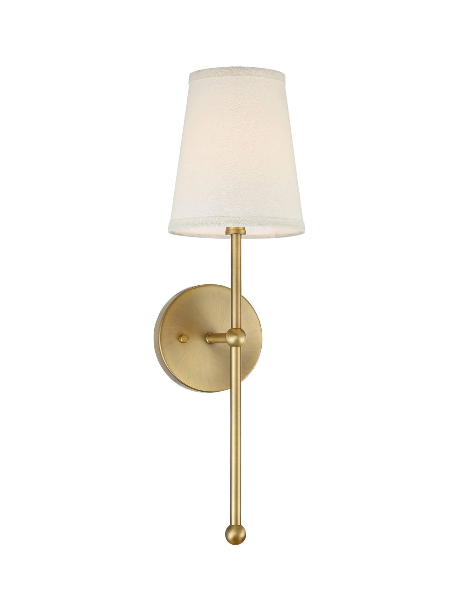 Rowan Wandlamp Messing Stoffen Kap Scandinavische Woonkamer Slaapkamer Verlichting 15x53cm | Sansoti