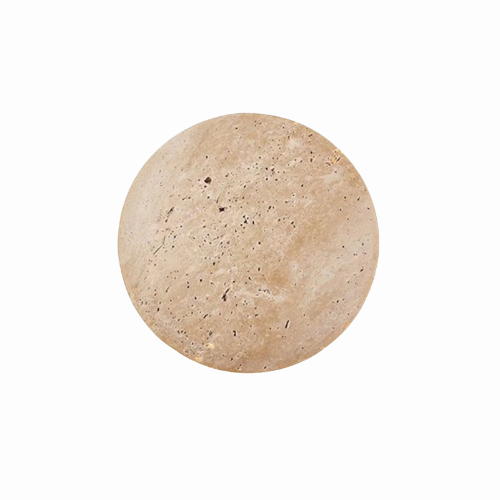 Wall lamp with Natural Stone – Minimalist Lighting in Travertine with Indirect Light Beam for Atmospheric Wall Accentuation | Sansoti