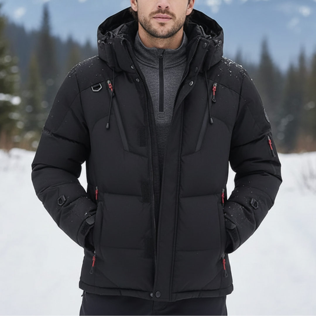 Gesteppte Winterjacke mit abnehmbarer Kapuze, winddicht, dick gefüttert, für Herren und Damen, warm, lässig, lange Ärmel | Sansoti