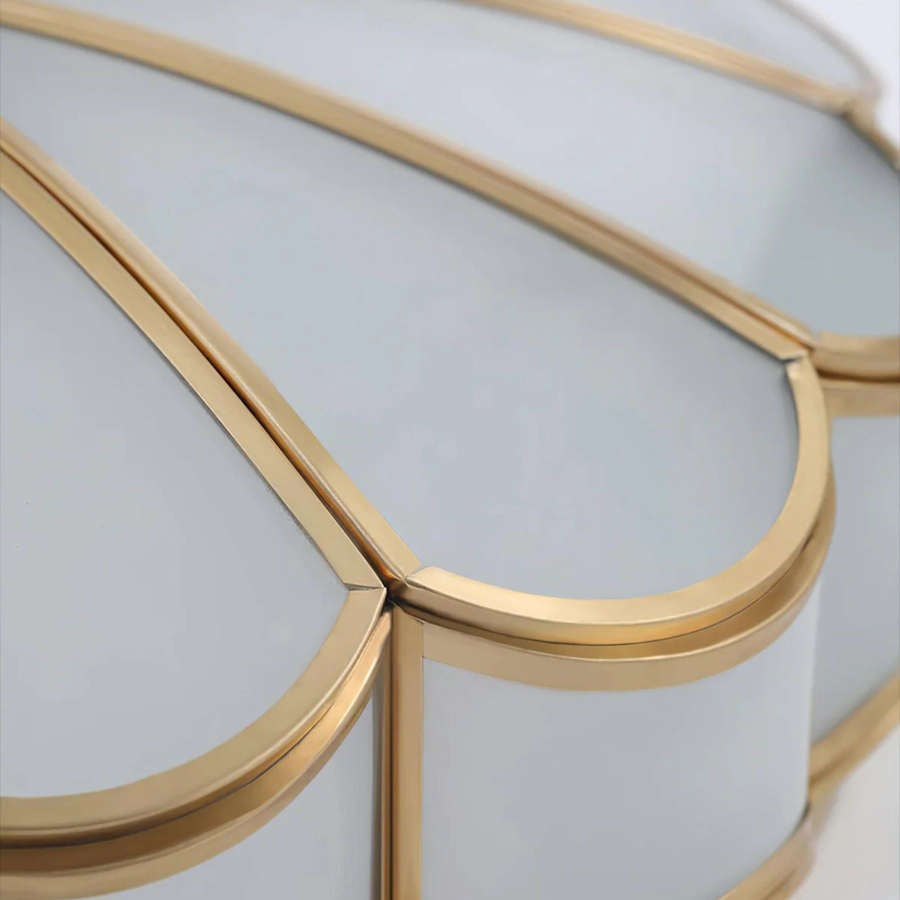 Deckenleuchte Glas Messing Gold Rund Klassisch Wohnzimmer Flur Esszimmer Vintage Design Beleuchtung Diffuses Licht | Restfield