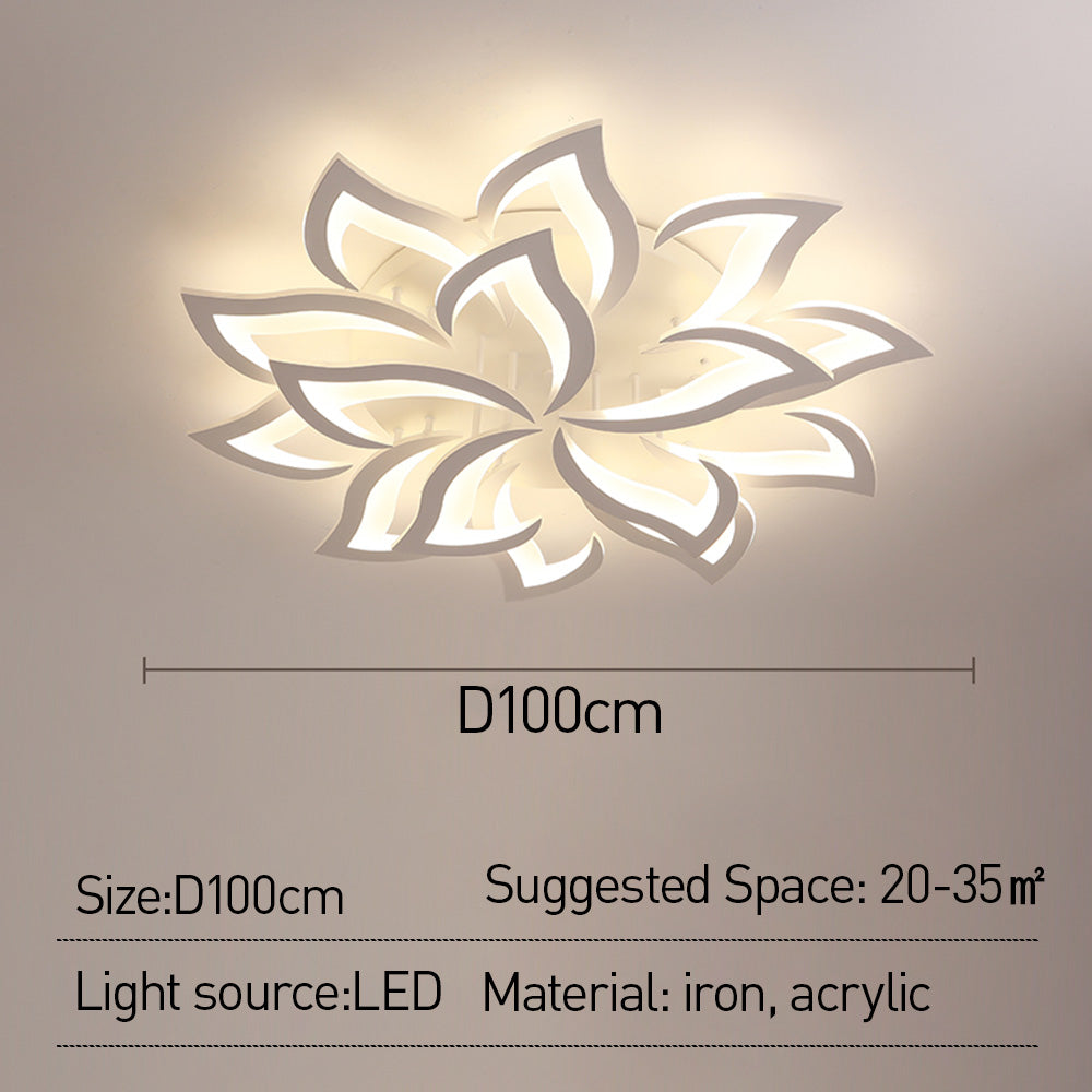 Lovela Flower Deckenleuchte LED 3200 Lumen Schwarz Wohnzimmer Schlafzimmer Design Deckenleuchte modern | Restfield