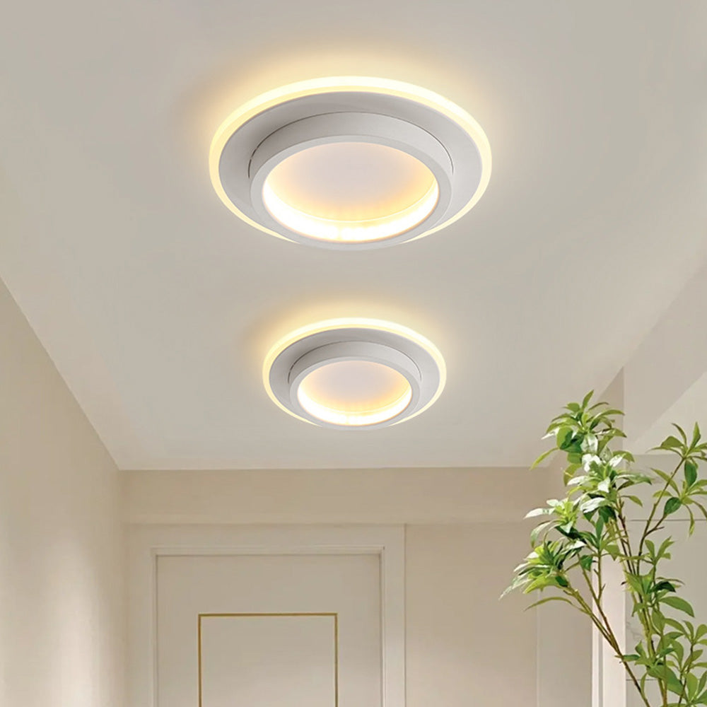 LED Deckenleuchte Rund 10W 20W Schwarz Weiß Schlafzimmer Flur Wohnzimmer Moderne Deckenbeleuchtung Niedrige Deckenlampe | Restfield