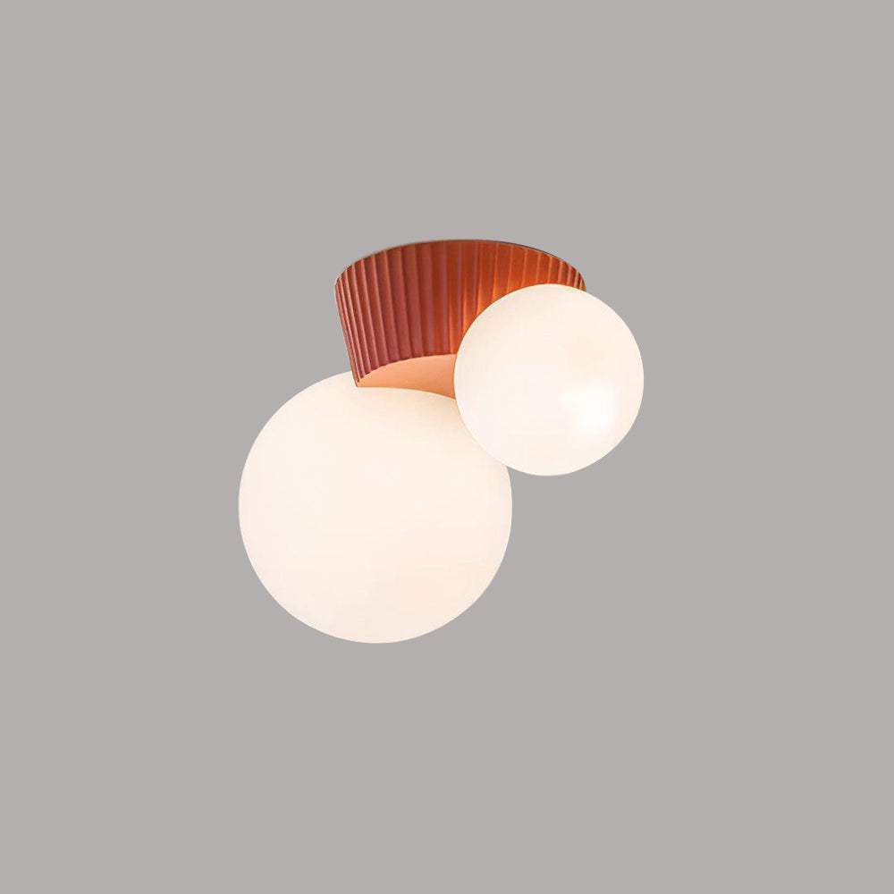 Hängeleuchte Decke 2 Lichtkugeln Resin Grün Wohnzimmer Schlafzimmer Flur Kugelleuchte Modernes Design | Restfield