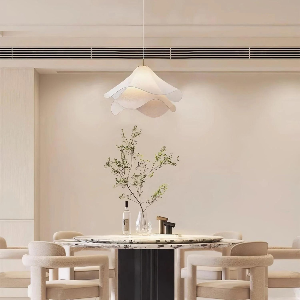 Hanglamp Japandi Stof Rond Scandinavisch Design E27 40-80cm Warm Licht | Sansoti