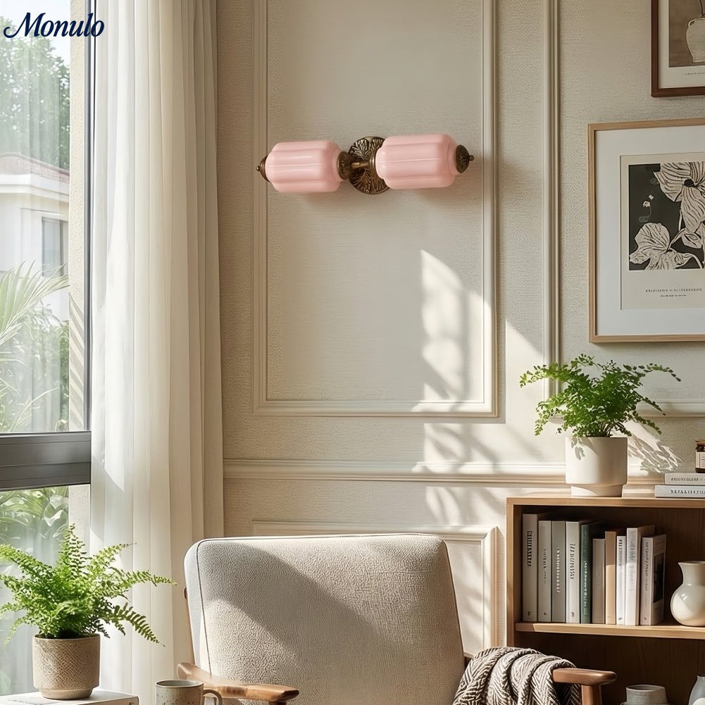 Vintage Glazen Wandlamp Horizontaal Model Eloise Lichtbron voor Woonkamer en Gang | Sansoti
