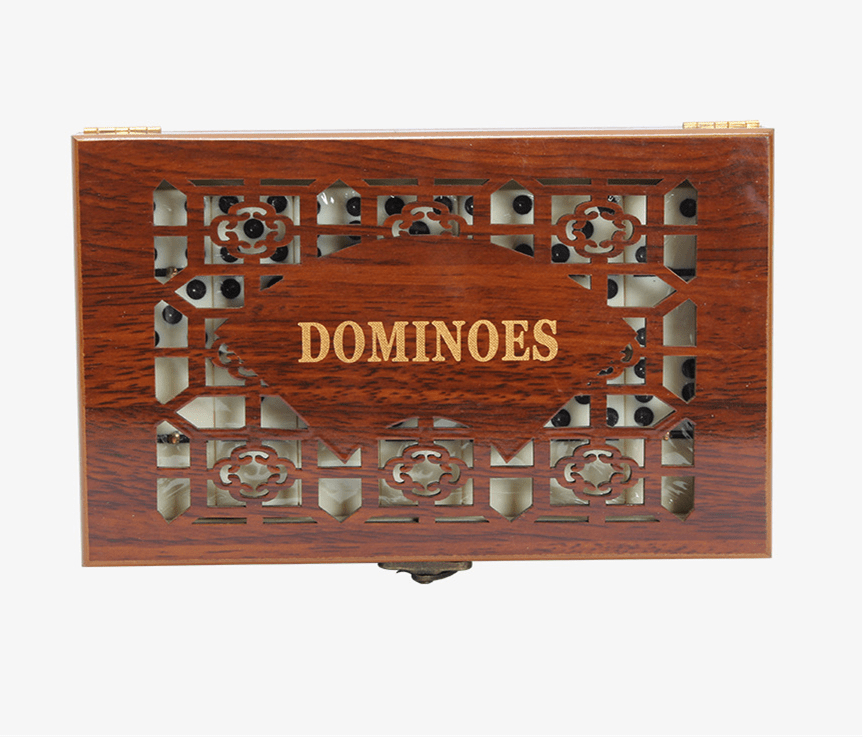 Hölzernes Domino-Spiel Doppel-Sechs-Set mit 28 Steinen, Familienspiel, Aufbewahrungsbox, Gesellschaftsspiel, klassisches Brettspiel | Sansoti