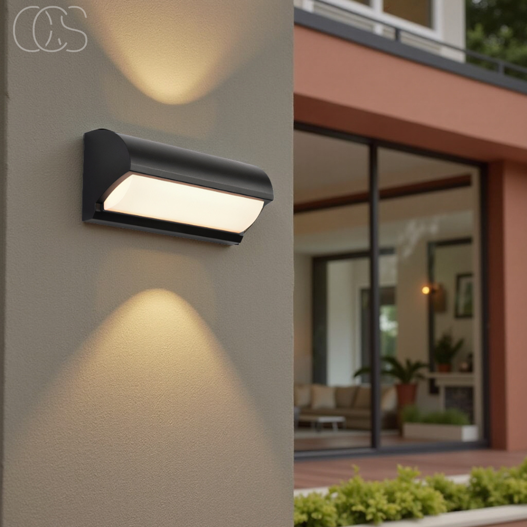 LED Buitenwandlamp Zwart IP65 Waterdicht 20W 960 Lumen Warm Wit 3000K Modern Design Tuinverlichting Gevel | Sansoti