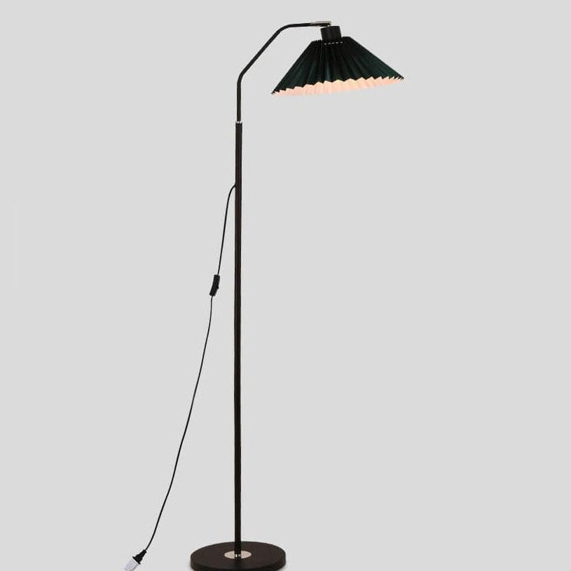 Stehleuchte Plissierter Schirm Metall 149cm Wohnzimmer Schlafzimmer Dimmbar Standleuchte Stoff Retro Skandinavisch Leselampe | Restfield