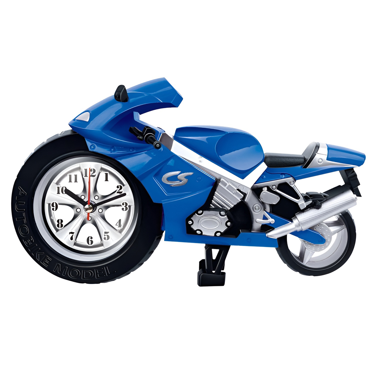 Motorrad-Wecker mit großem Zifferblatt, Kinderuhr, Sportmotorrad-Design, dekorativer Wecker, Zeitanzeige, robust | Sansoti
