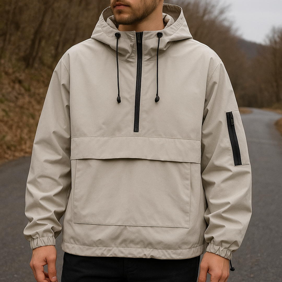 Waterdichte Parka met Capuchon en Kangoeroe Zak Dames Winter Regenjas Windbestendig Outdoorjas Functioneel | Sansoti