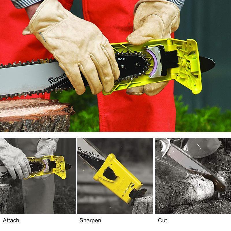 Universele Kettingzaag Slijper Slijpapparaat Handgereedschap Draagbaar Geel Metaal Nylon 21cm Professioneel | Sansoti