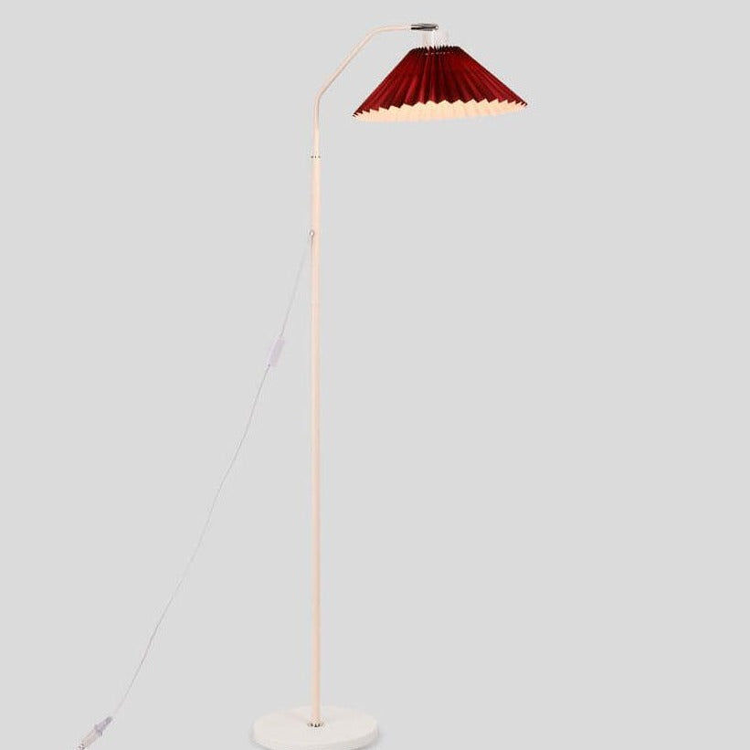 Stehleuchte Plissierter Schirm Metall 149cm Wohnzimmer Schlafzimmer Dimmbar Standleuchte Stoff Retro Skandinavisch Leselampe | Restfield
