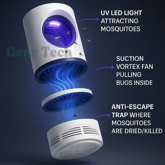 UV Insectenval voor Binnen en Buiten — Elektrische Muggen- en Vliegenval met Stille Werking | Sansoti