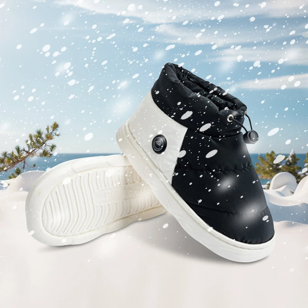 Heated Slippers with Adjustable Temperature Control, 3 Settings, Non-Slip Winter House Shoes | Sansoti