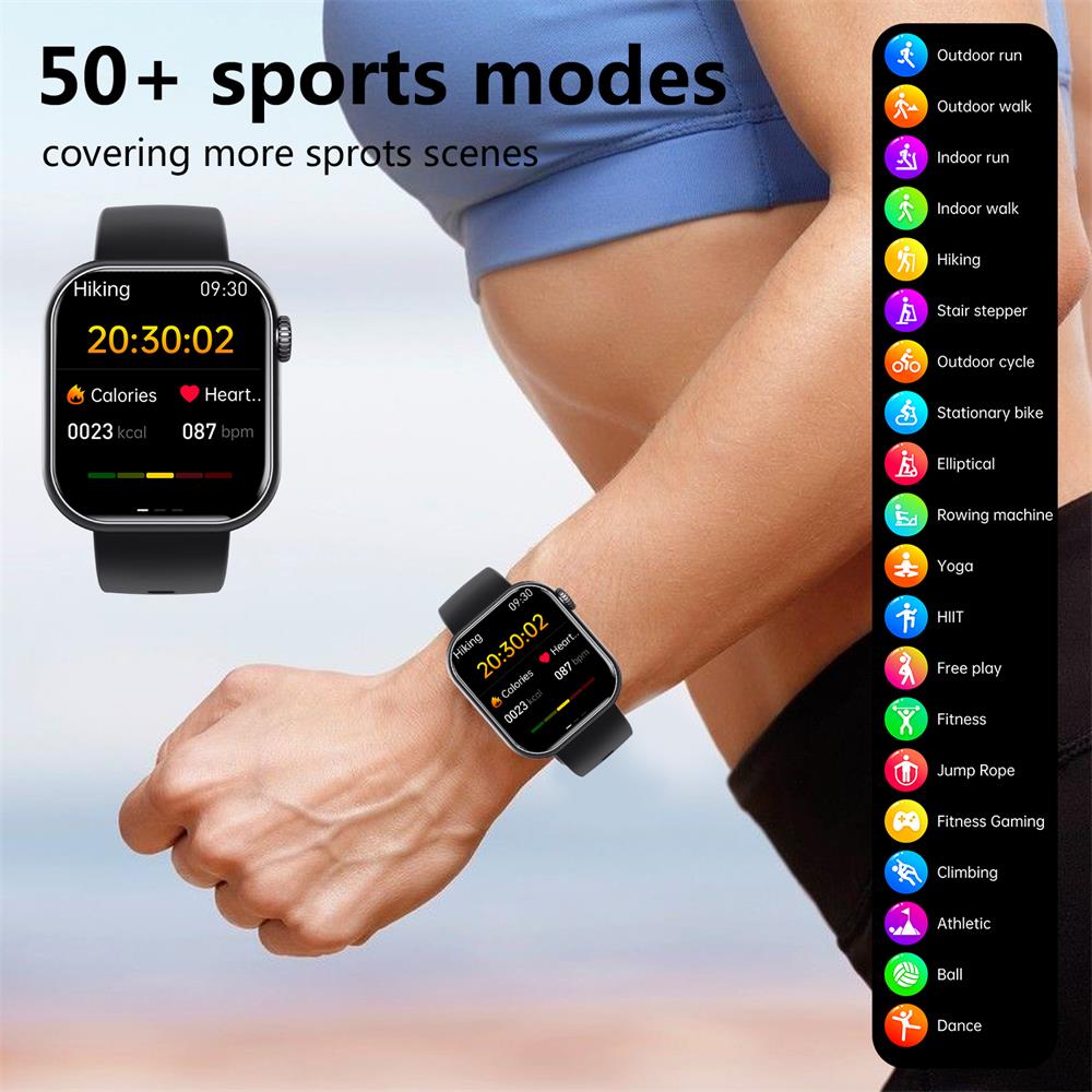 Gezondheidssmartwatch met Hartslagmeter Bloeddrukmeting Zuurstofwaarden Slaapmonitoring Waterdicht Sport | Sansoti