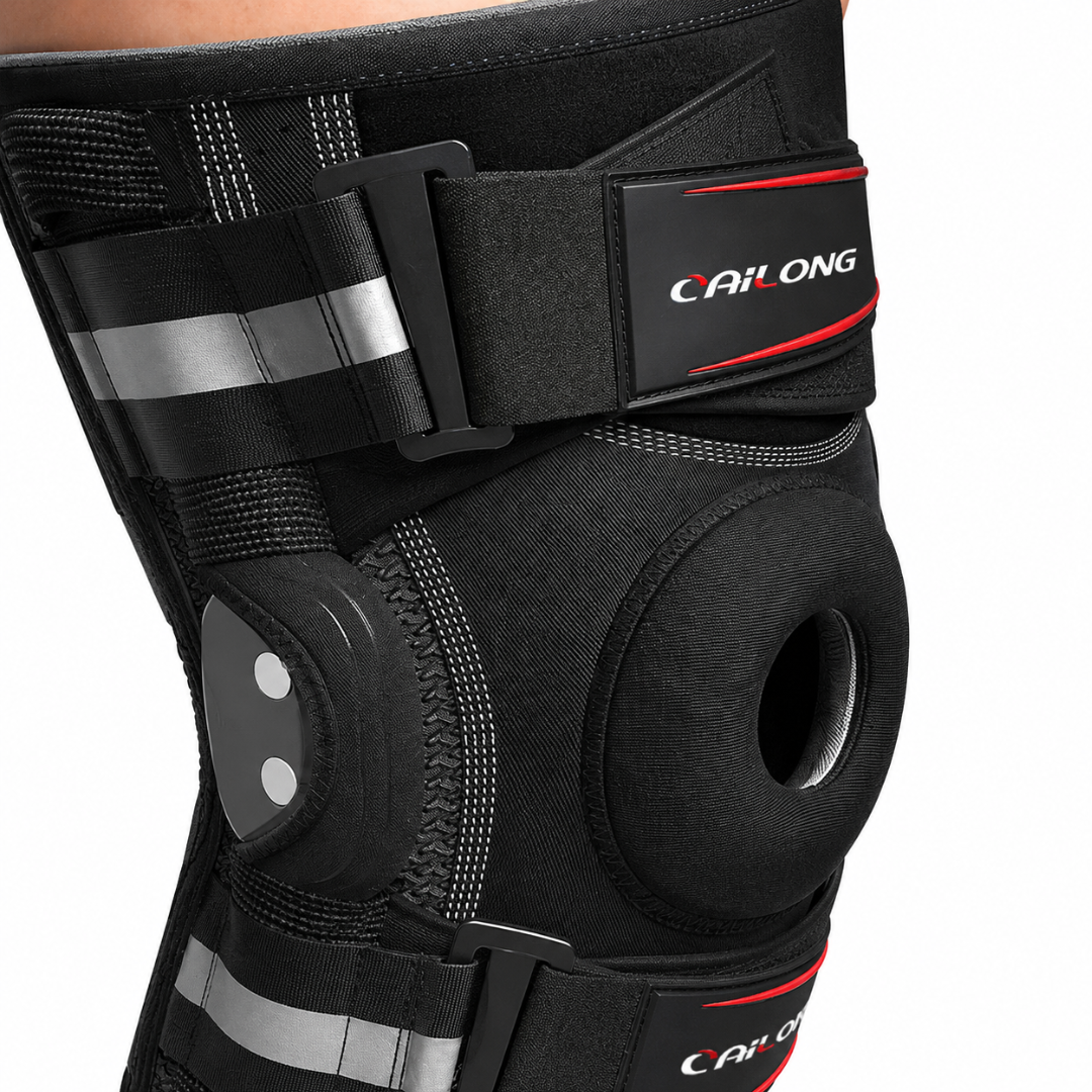 Hinged Knee Brace with Side Stabilizers for Joint Protection Pain Relief and Sports Support | Sansoti