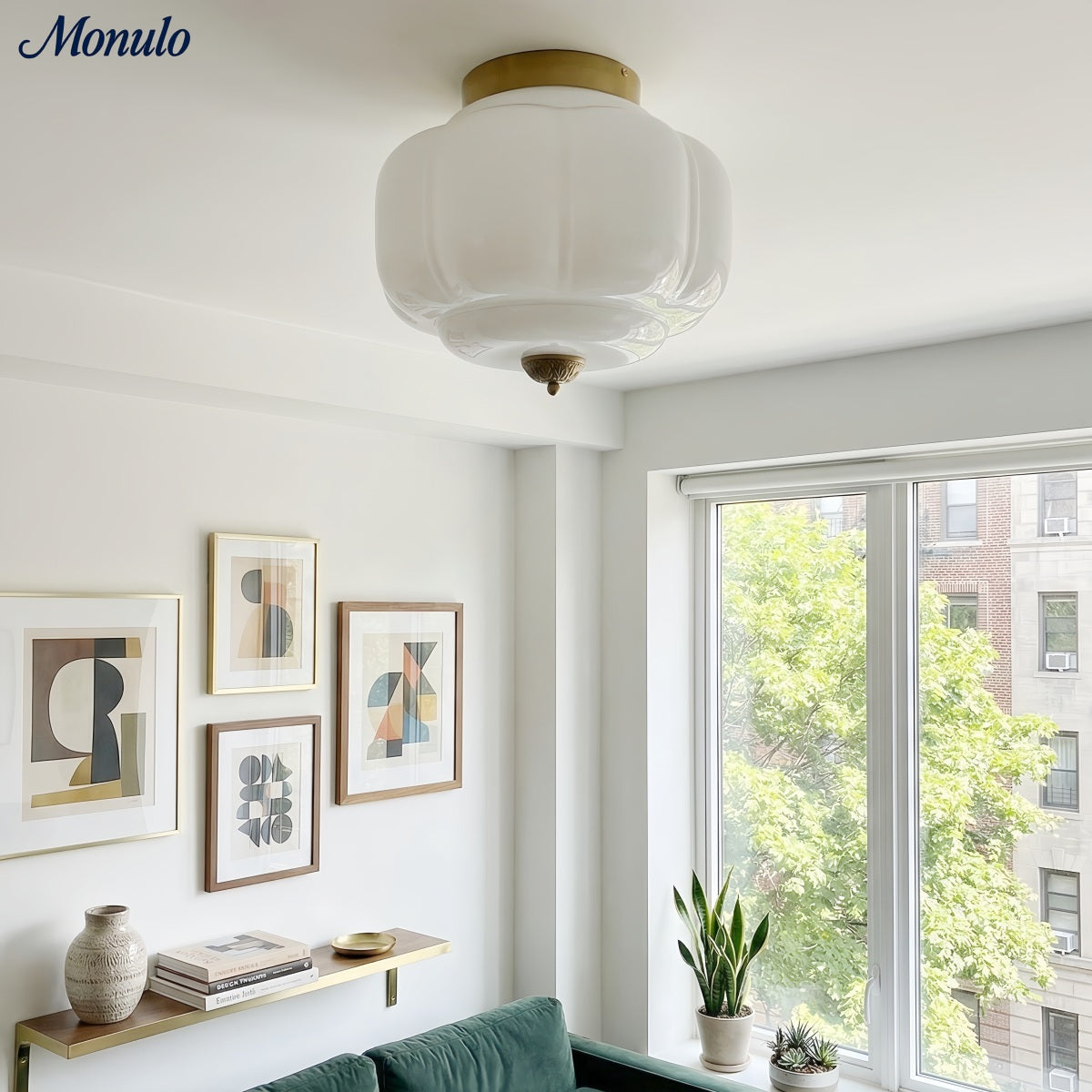 Plafondlamp Melkglas Glazen Kap Moderne Verlichting Scandinavische Stijl Woonkamer Eetkamer Slaapkamer Flush Mount | Sansoti