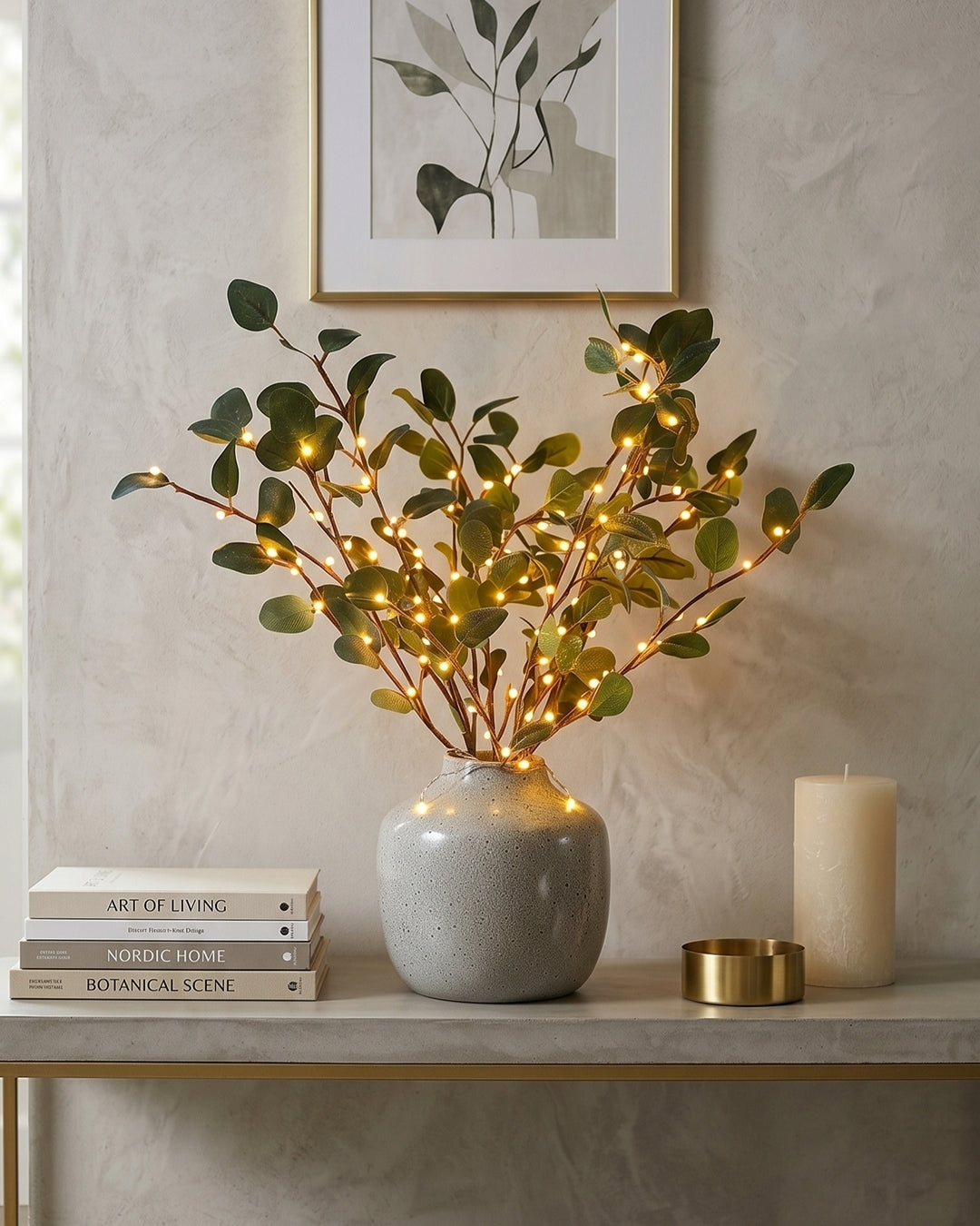 Decoratieve LED Verlichtingstak met Natuurlijke Bloesemvorm 70cm – Flexibele Sfeerverlichting voor Vazen en Schoorsteenmantels | Sansoti