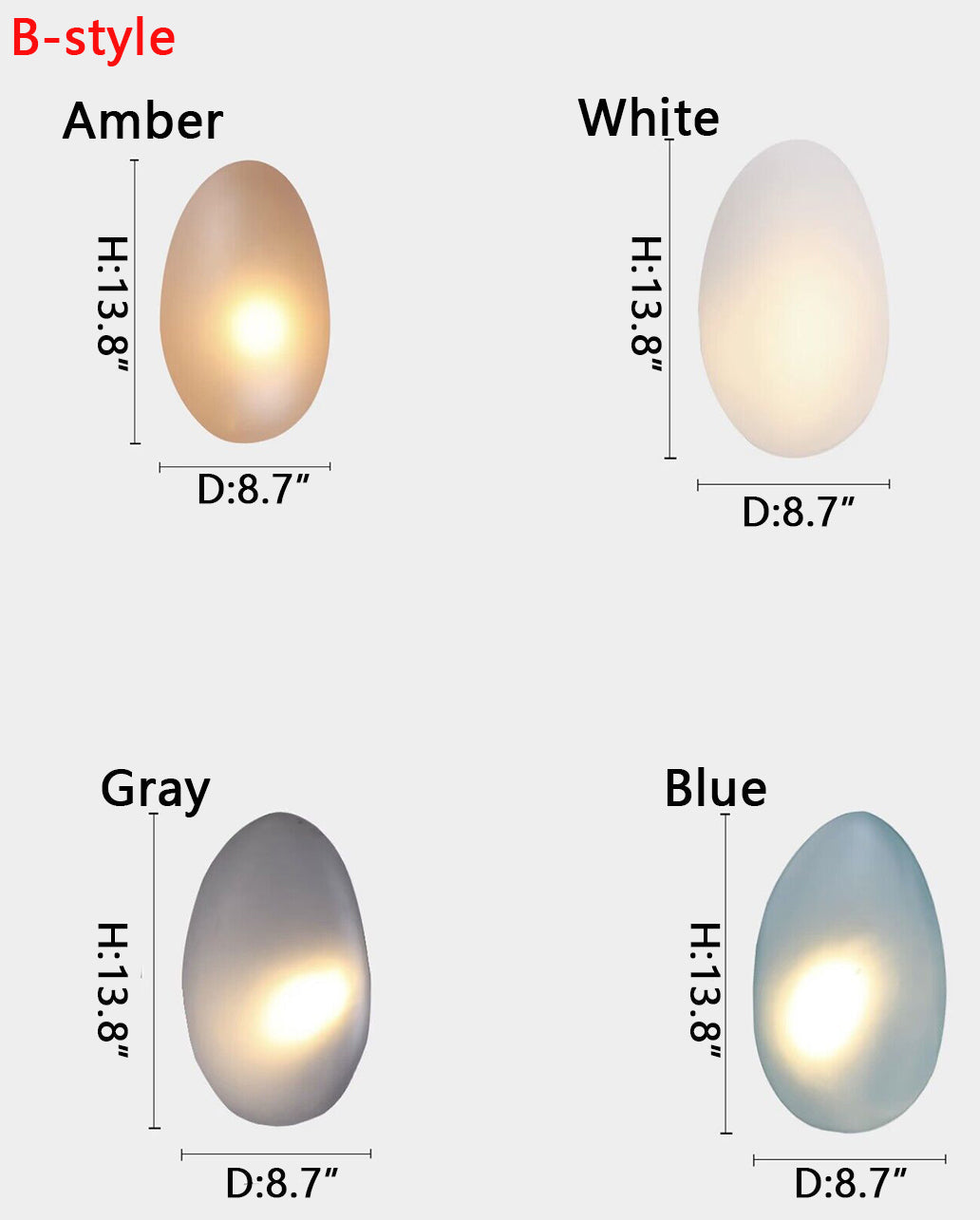 Moderne Glazen Wandlamp met Sfeervolle Ovale Kap – Stijlvolle Minimalistische Verlichting voor Hal Slaapkamer Woonkamer | Sansoti