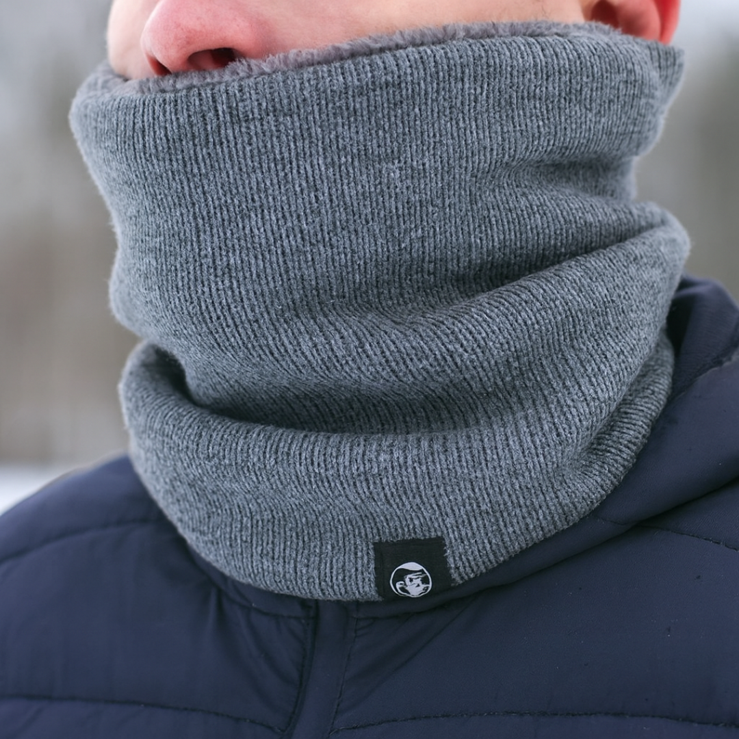 Gestrickter Nackenwärmer mit Fleecefutter Unisex-Winter-Halswärmer 2er-Pack für Outdoor-Sport und Wandern | Sansoti