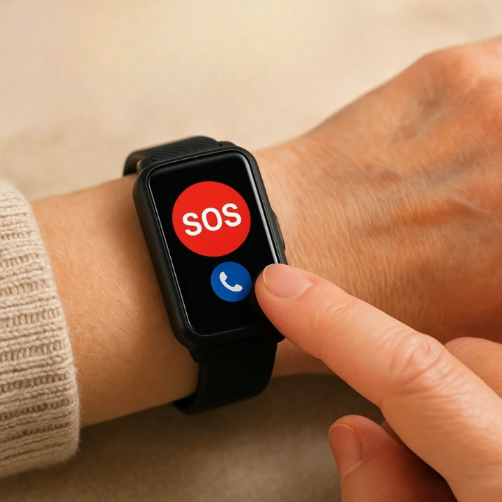 Smartwatch Senioren met Valdetectie SOS GPS 4G IP67 Waterdicht Medicijnherinnering Veiligheidszone Alarmering Hartslagmeting Bewegingstracking Ouderenhorloge Hulp | Sansoti