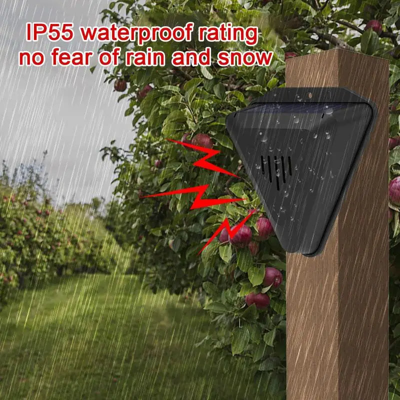 Solarbetriebener Vogelschreck mit Raubtierlauten für Garten Terrasse Pool Obstgarten Human Wasserdicht IP55 | Sansoti