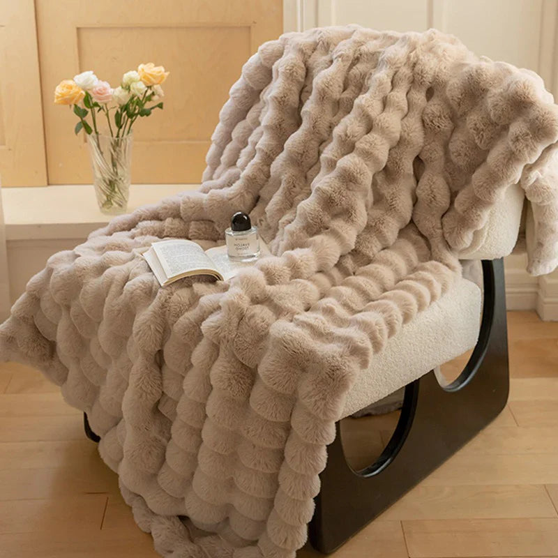 Zachte Imitatiebont Plaid - Pluizige Warme Deken voor Bank en Bed - 160x200 cm | Sansoti