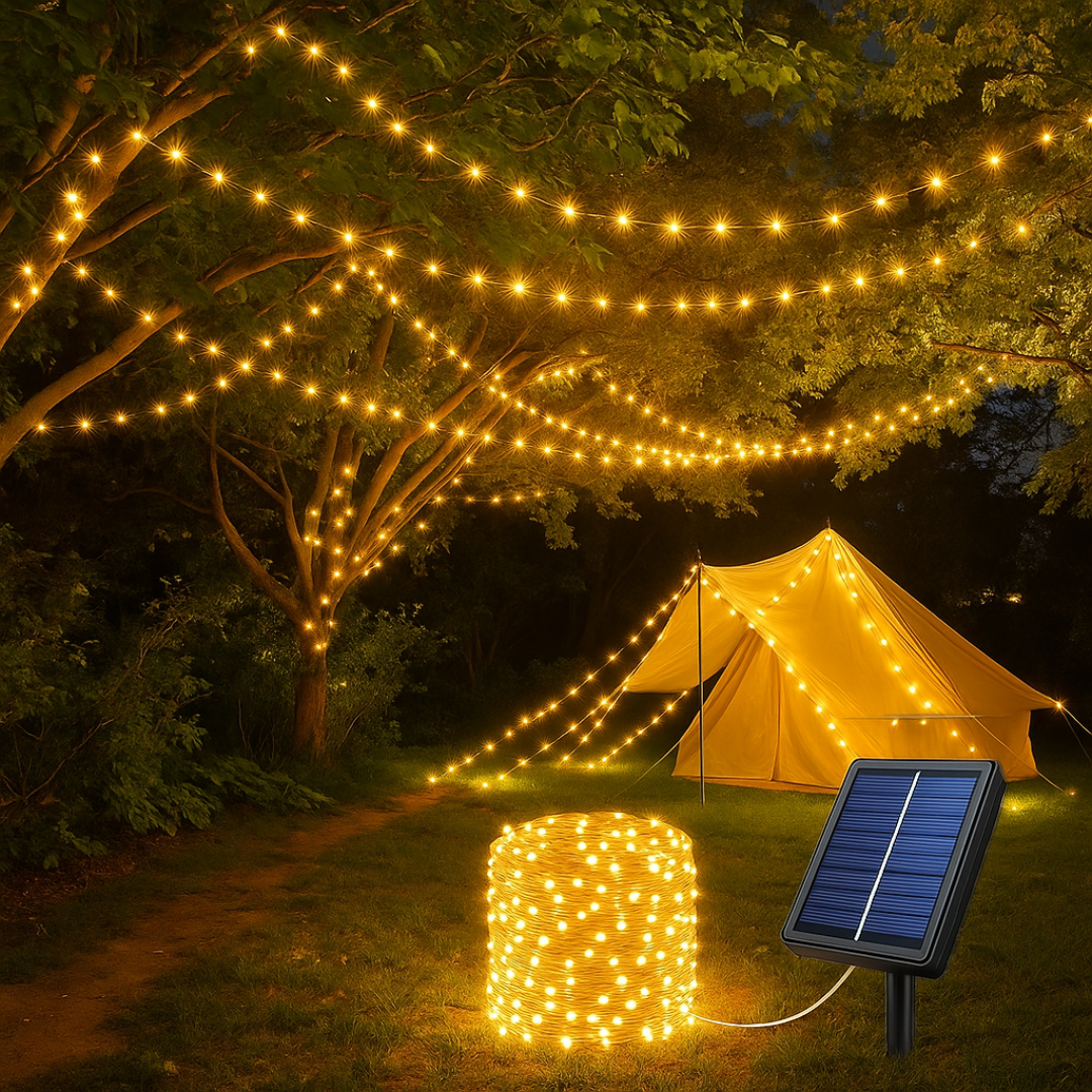 Solar LED String Lights 30m Garden Lighting Waterproof Outdoor Lighting 8 Light Modes Atmospheric Garden Ambience Patio | Sansoti