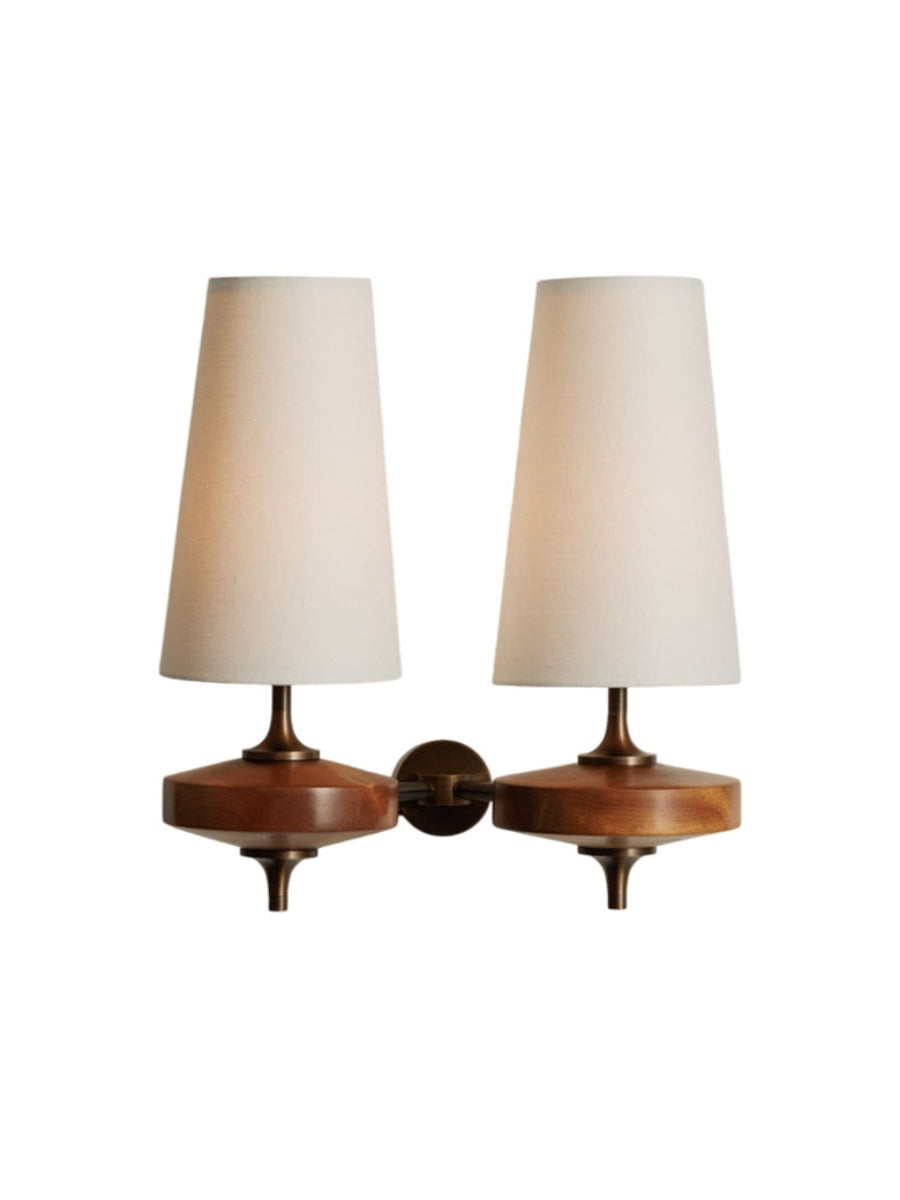 Retro Wandlamp met Stoffen Kap – Vintage Verlichting voor Slaapkamer | Sansoti