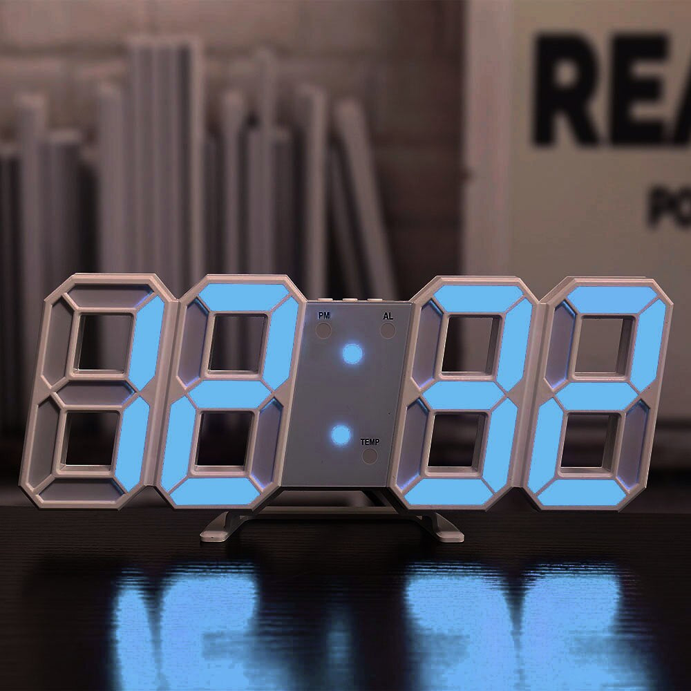 Digitale Wandklok met Temperatuurweergave en Alarm – LED-Display met Automatische Helderheidsaanpassing | Sansoti