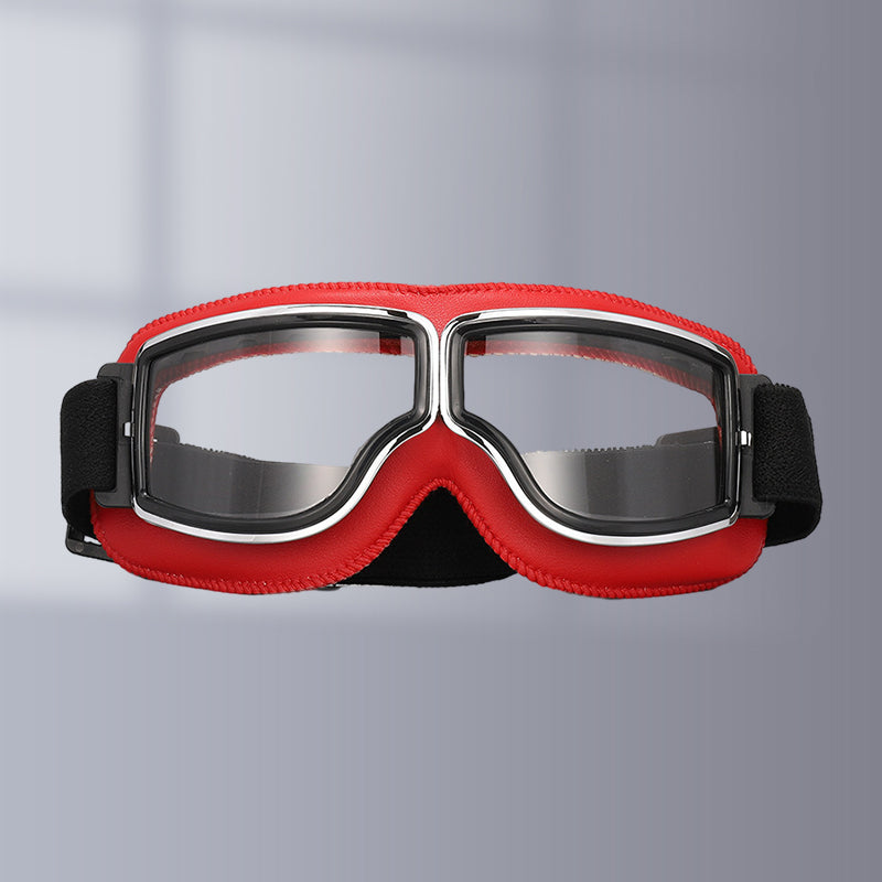 Retro Motorgoggles met Beschermglazen en Verstelbare Band | Sansoti