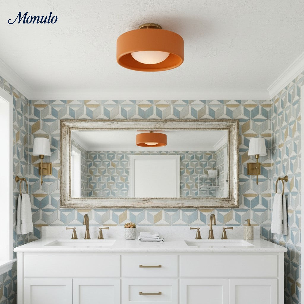 Porseleinen Plafondlamp met Strakke Montage – Moderne Lage Profiellamp Keramiek Opbouwverlichting | Sansoti