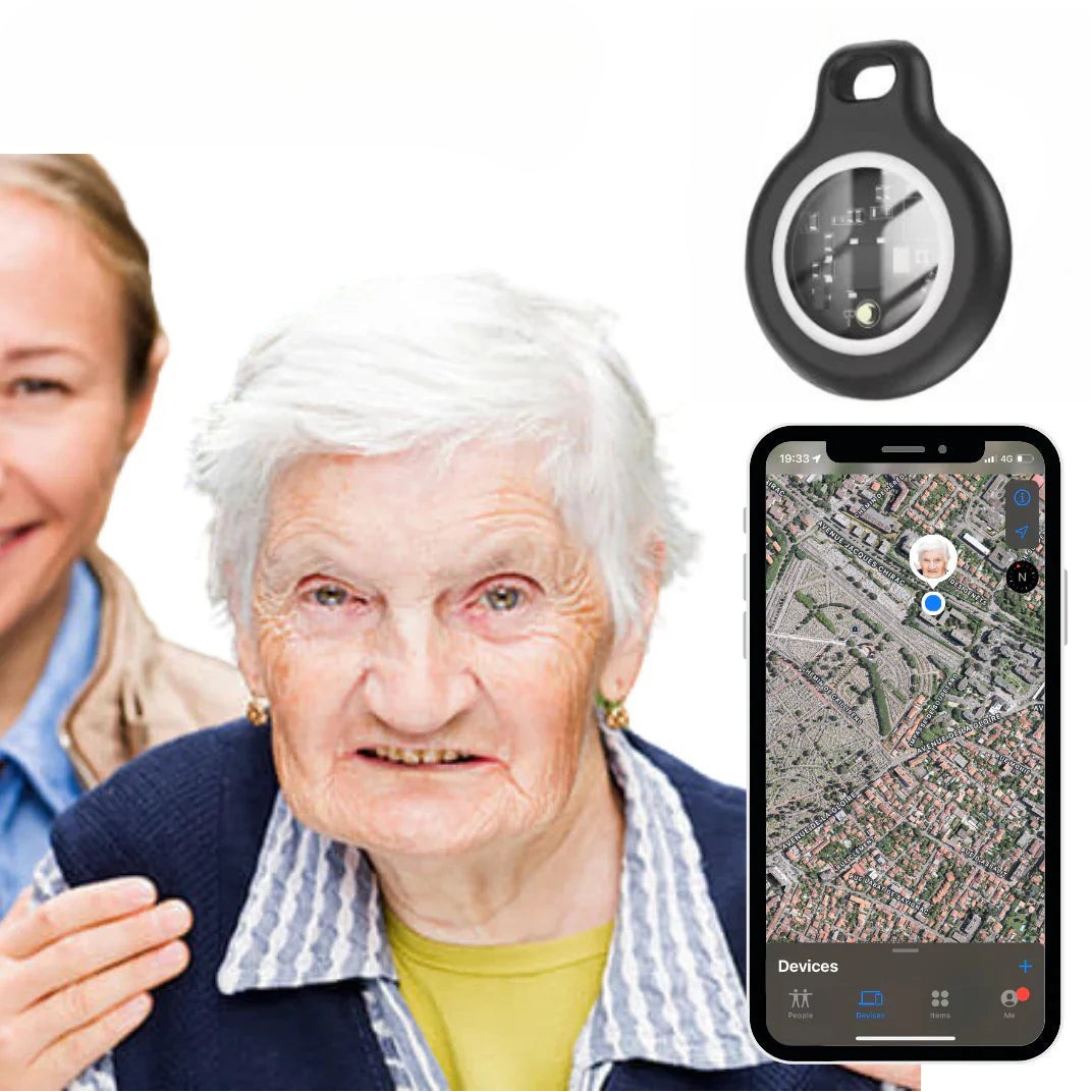 Compact GPS Tracker for Seniors with Real-Time Location Tracking, No Subscription, iOS Android Safety | Sansoti