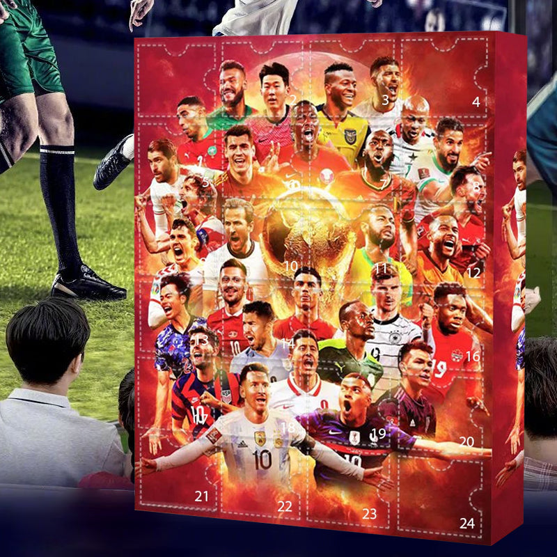 Football Advent Calendar 2026 with 24 Play Figures for Young Fans, Christmas Countdown Gift Set, December Festivities | Sansoti