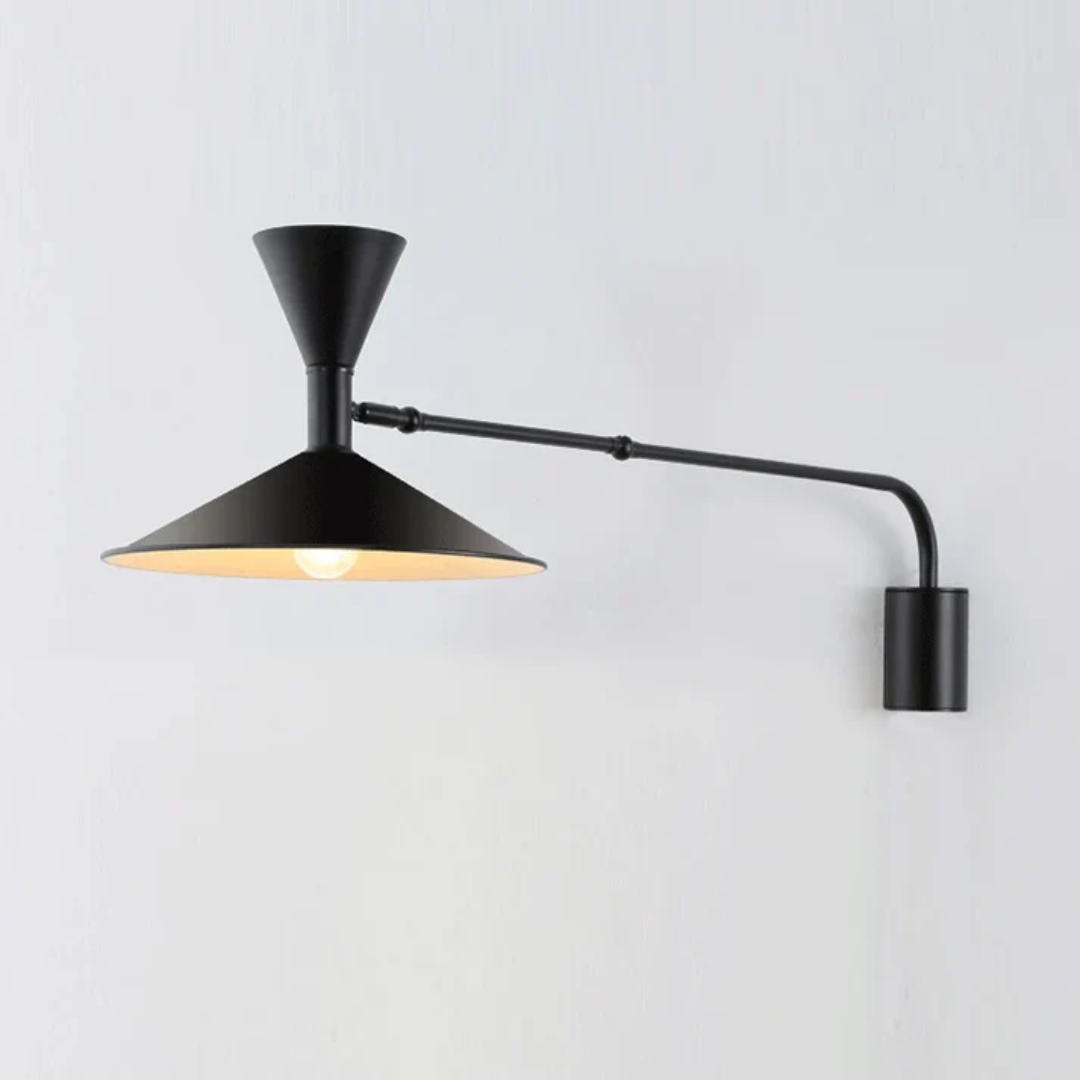 Applique Murale LED Réglable Métal E14 Moderne Noir Blanc Salon | Restfield