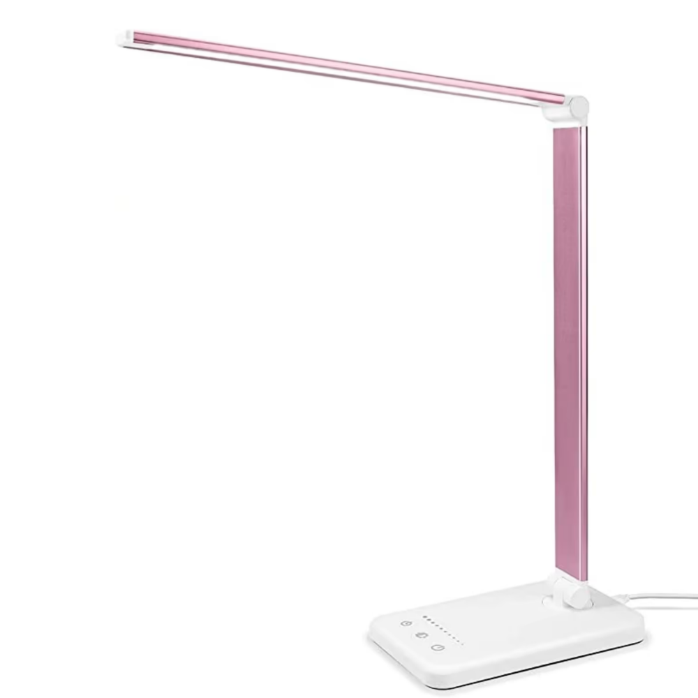 Dimbare LED Bureaulamp met Oplaadpoort 5 Lichtstanden Touch Bediening Flexibele Verstelbare Tafellamp | Sansoti