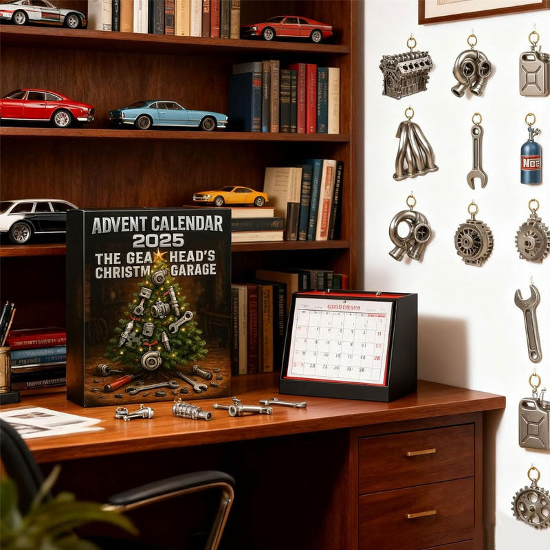 Aftelkalender 24 Vakjes Mini Auto-onderdelen Garage Thema Kerst Verzamelbaar Decoratief Adventskalender | Sansoti