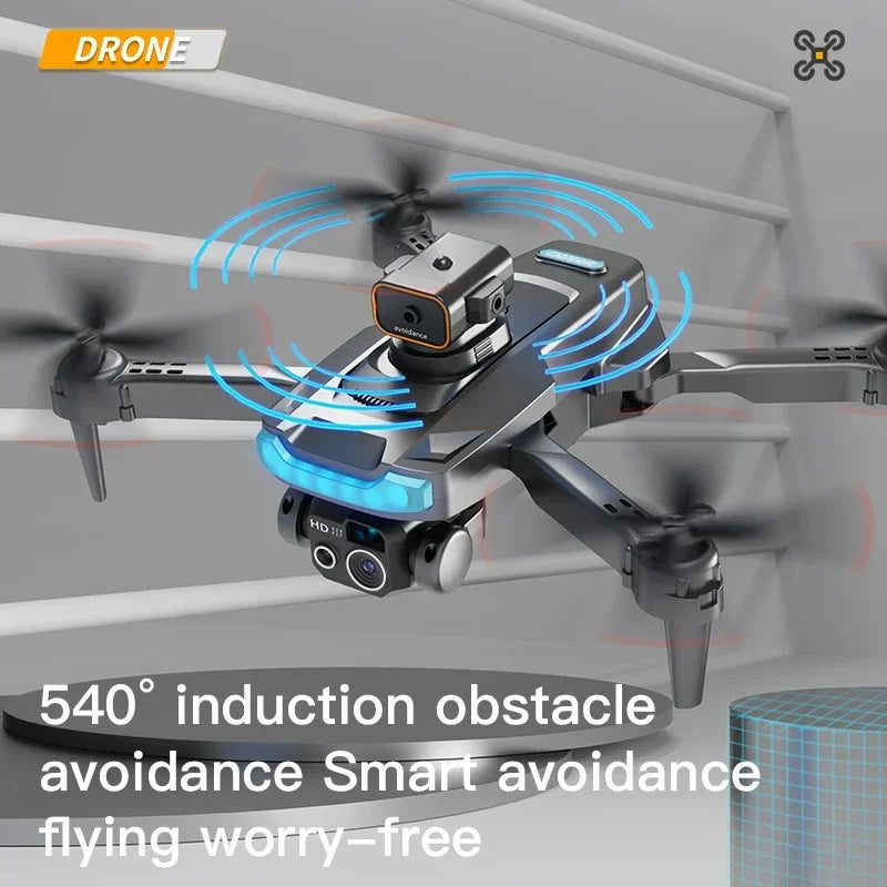 Składany dron z podwójną kamerą 8K HD do fotografii lotniczej, ze stabilizacją wideo, kompaktowy quadrocopter podróżny | Sansoti