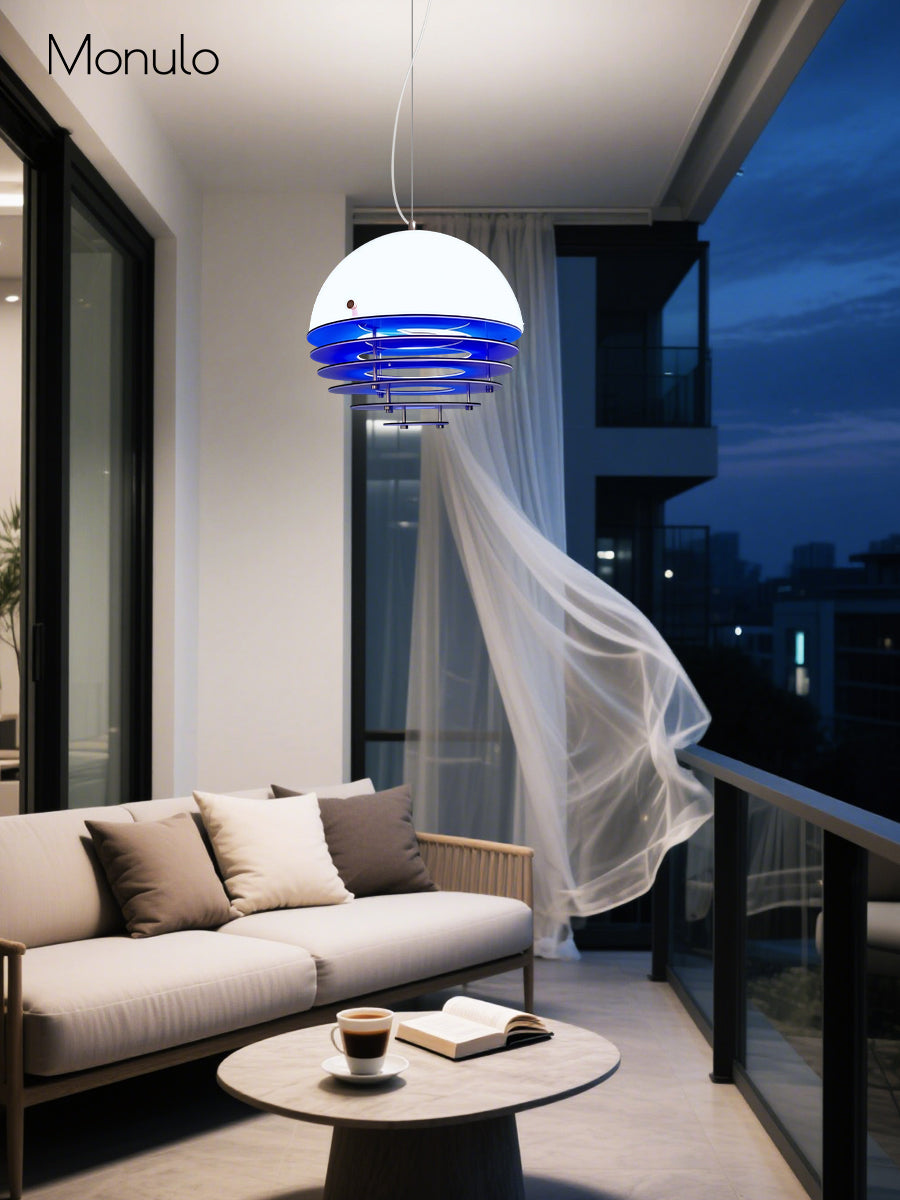 Stijlvolle Hanglamp Bauhaus Design Oranje-Wit Sfeerverlichting voor Moderne Interieurs | Sansoti