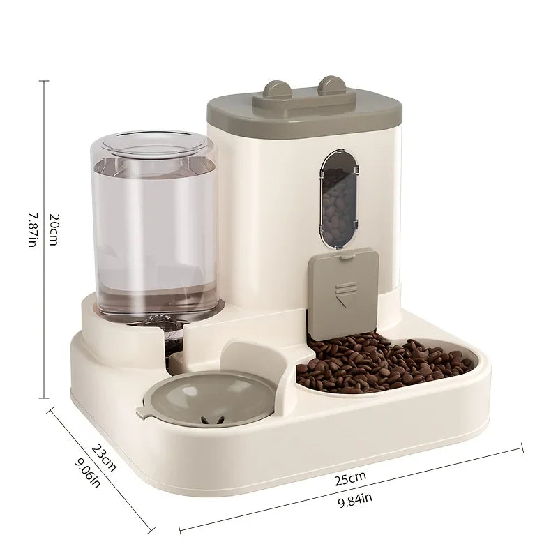 Mangeoire et abreuvoir automatiques pour animaux domestiques à gravité, pour chiens et chats, distributeur de nourriture anti-basculement | Sansoti