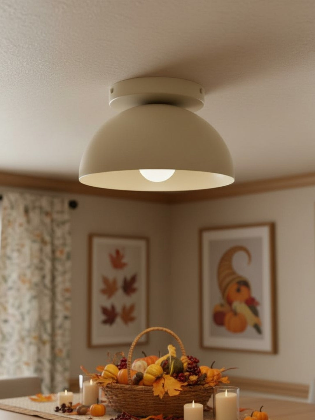 Minimalistische Plafondlamp Dome voor Compacte Ruimtes – Opbouwspot Beschikbaar in Meerdere Kleuren | Sansoti