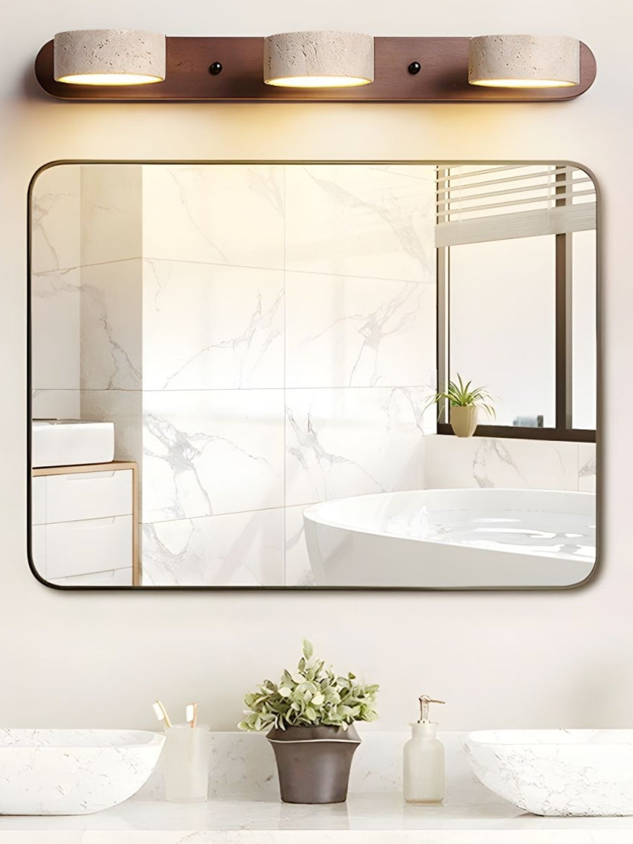 Wandlamp met meerdere lichtpunten natuursteen modern badkamerverlichting warmwit koelwit 2-3-4 lichts stenen armatuur | Sansoti