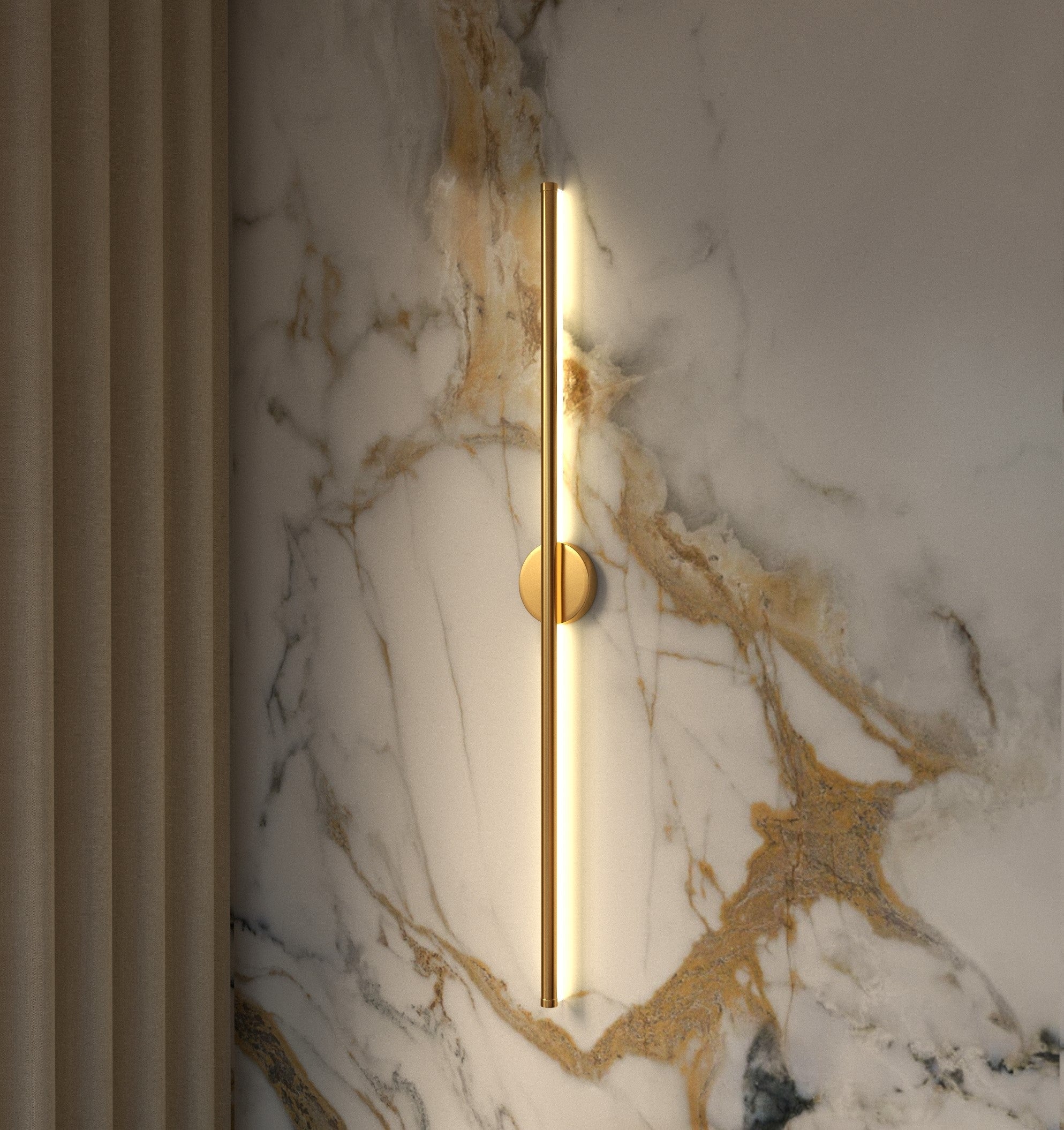 Moderne minimalistische runde Wandleuchte mit integrierter LED-Beleuchtung | Restfield