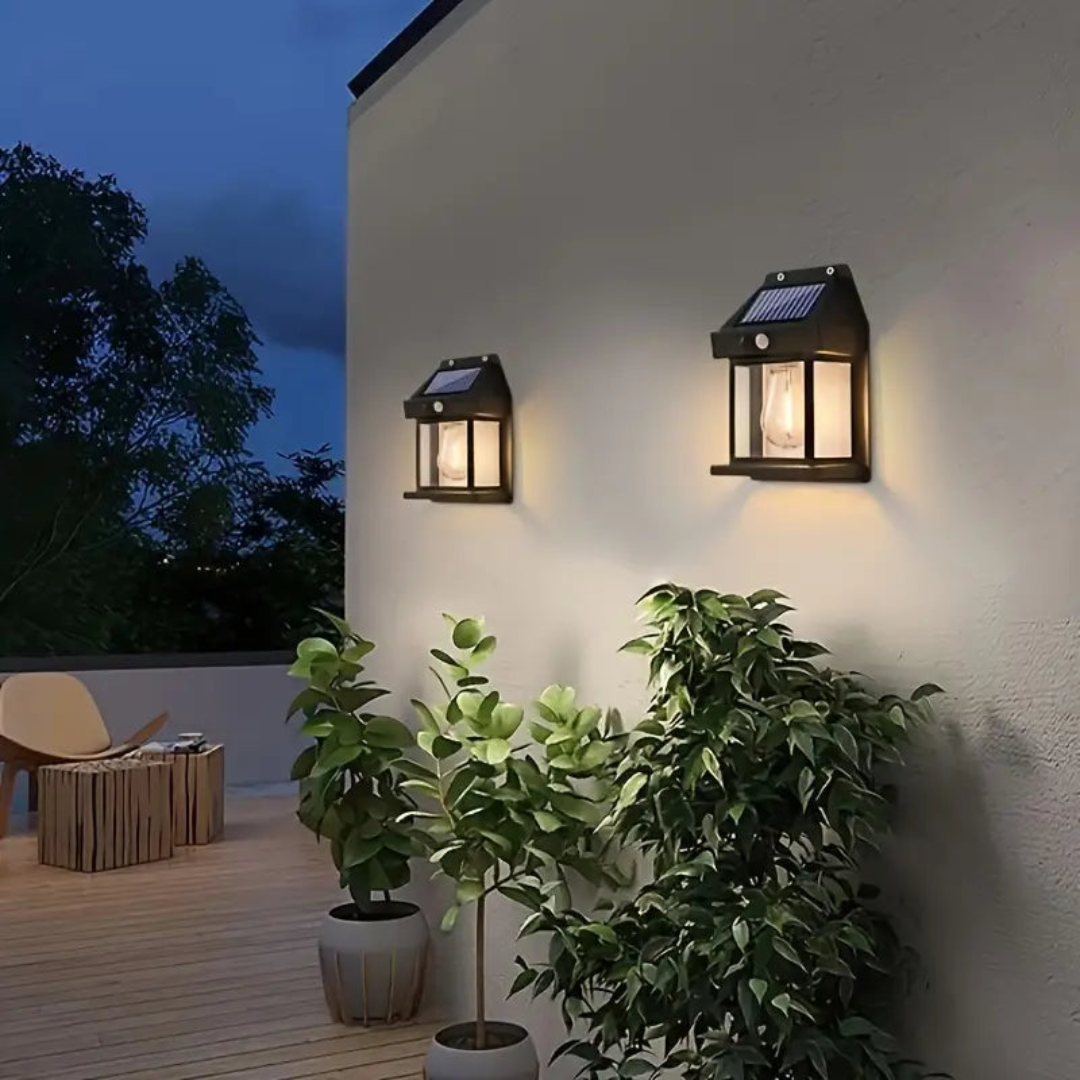 Solar-Außenlampe mit Bewegungssensor 3 W LED IP44 wasserdichte Wandleuchte für Garten Terrasse Balkon Auffahrt Beleuchtung | Sansoti