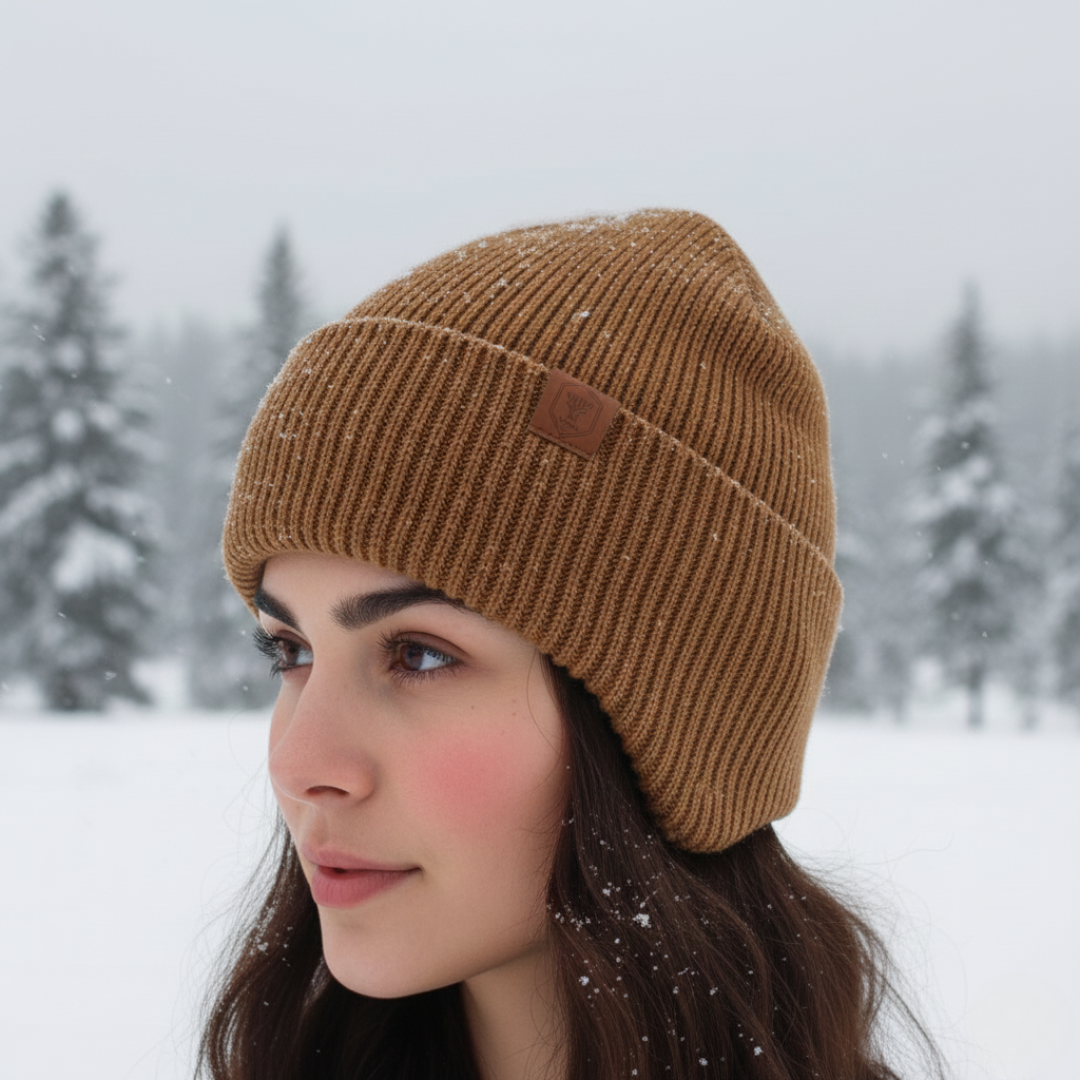Gestrickte Wintermütze mit Ohrenklappen und weichem Fleecefutter Unisex Outdoor Wintersport Skifahren Wandern | Sansoti