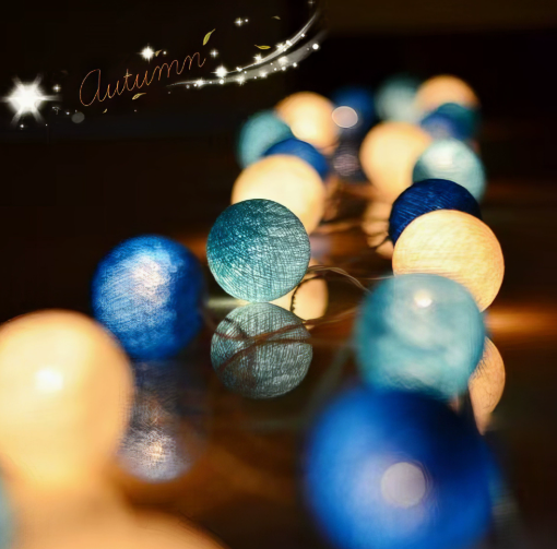 Lichtslinger met Geweven Bolletjes Warm LED Sfeerlicht voor Slaapkamer Woonkamer 20-200 Lichtpunten | Sansoti