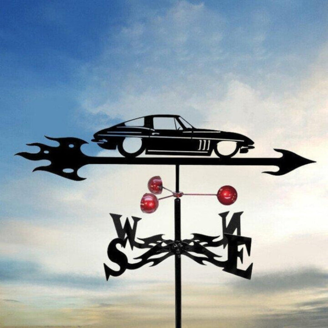 Weather Vane Garden Stainless Steel Weather-Resistant Outdoor Decoration Balcony Terrace Wind Direction Garden Accessory | Sansoti