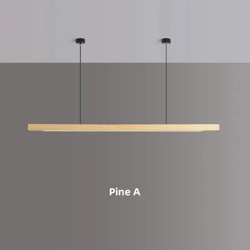 Suspension Bois LED Linéaire Dimmable 80cm 120cm 150cm Table à Manger Cuisine Salon | Restfield